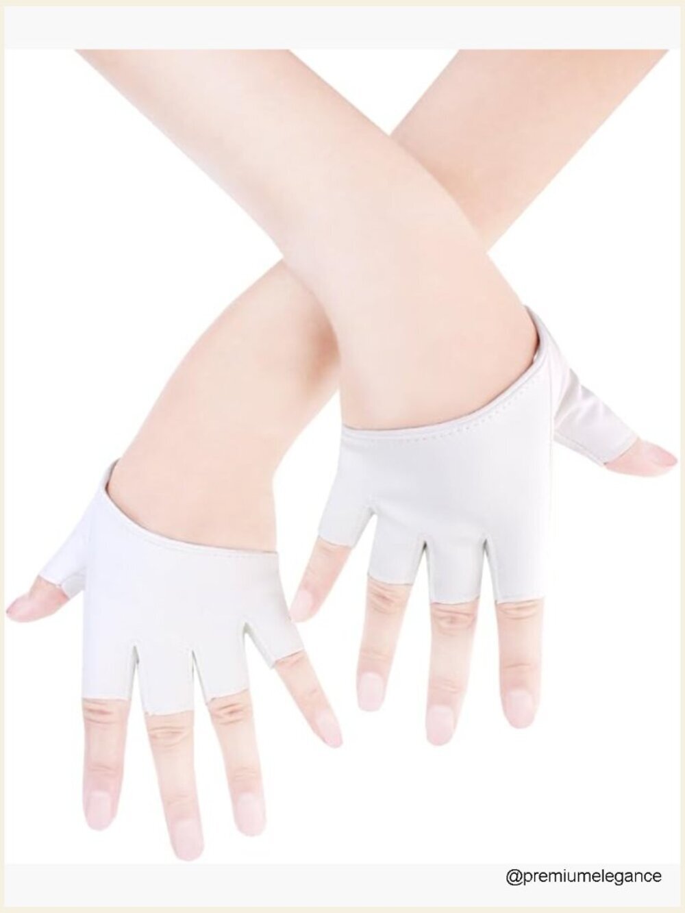 Half Palm Half Finger PU Leather Punk Gloves Dance Costume
